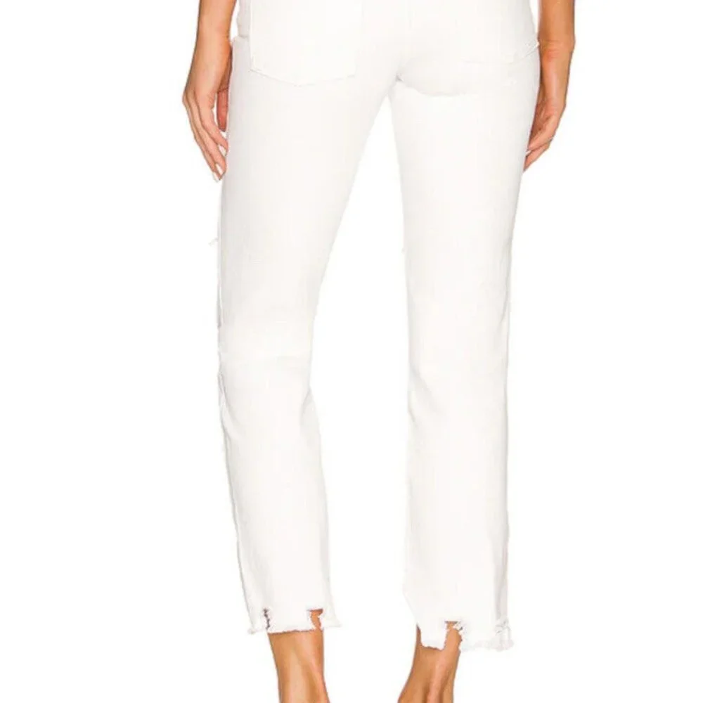 Free People We The Free Tapered Baggy Boyfriend Jeans Chalk White